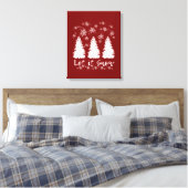 Laat het Sneeuw Stretched Canvas Print (Insitu (Slaapkamer))
