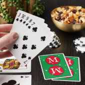 LAAT HET SNEEUW ZIJN! +VOEG UW MONOGRAM OP 2 RODE POKERKAARTEN (Insitu)