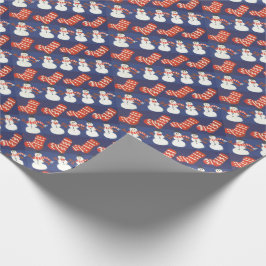 laat het sneeuwcadeauverpakking cadeaupapier