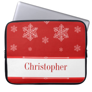 Laat het Sneeuwelektronica Sleeve, Red Laptop Sleeve