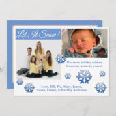 Laat het sneeuwen! 2 Foto Kerst Kaart (Voorkant / Achterkant)