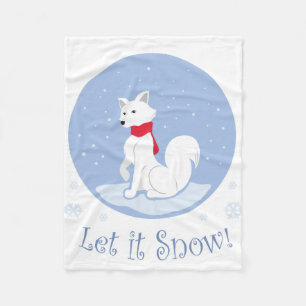 Laat het sneeuwen! (Arctische vos) Fleece Deken