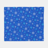 Laat het sneeuwen, blauwe sneeuwvlok patroon fleec fleece deken (Voorkant (Horizontaal))