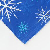 Laat het sneeuwen, blauwe sneeuwvlok patroon fleec fleece deken (Hoek)