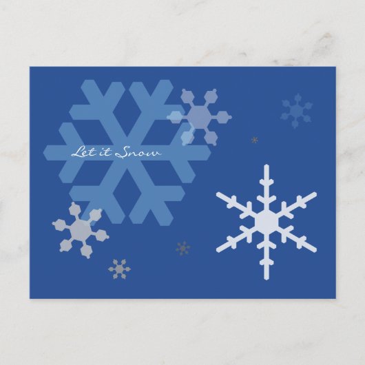 Laat het sneeuwen Briefkaart (Voorkant)