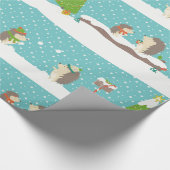 Laat het sneeuwen cadeaupapier (Hoek)