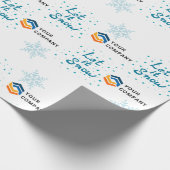 Laat het sneeuwen Custom Business Logo Christmas C Cadeaupapier (Hoek)