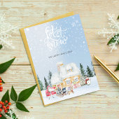 Laat het sneeuwen Cute Sinterklaas Kerst Fotokaart Kaart