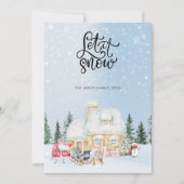 Laat het sneeuwen Cute Sinterklaas Kerst Fotokaart Kaart (Voorkant)