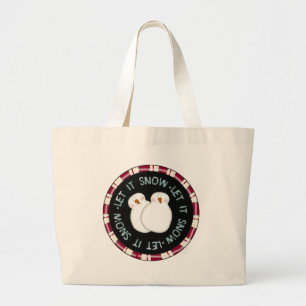 Laat het sneeuwen de T-shirts en de Giften van de  Grote Tote Bag
