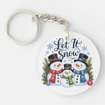 Laat het Sneeuwen Familie Sneeuwmannen