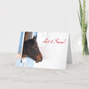 Laat het sneeuwen! feestdagen kaart