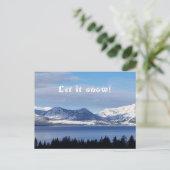 Laat het sneeuwen. feestdagenkaart (Staand voorkant)