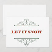 Laat het sneeuwen feestdagenkaart (Voorkant / Achterkant)