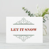 Laat het sneeuwen feestdagenkaart (Staand voorkant)