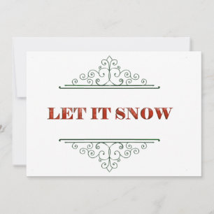 Laat het sneeuwen feestdagenkaart