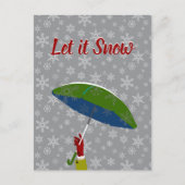 Laat het sneeuwen feestdagenkaart (Voorkant)