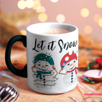 Laat het sneeuwen feestelijke sneeuwpoppen Waterve