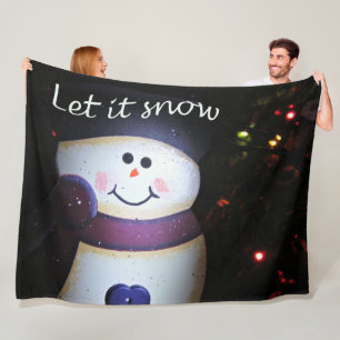 Laat het sneeuwen fleece deken