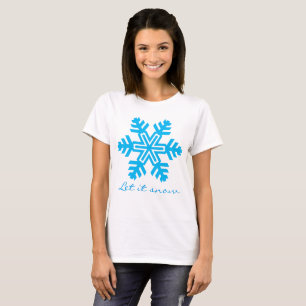 Laat het sneeuwen grappig aanpasbaar t-shirt