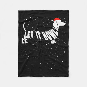 Laat het sneeuwen Grappige woordspeling Winter Dac Fleece Deken