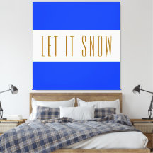 LAAT HET SNEEUWEN Heldere Royal Blue White Winter