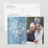 Laat het sneeuwen | Holiday-foto Briefkaart (Voorkant / Achterkant)