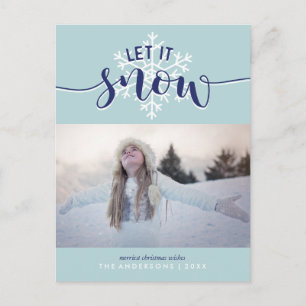 Laat het sneeuwen! Holiday Foto Feestdagenkaart