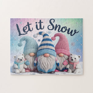 Laat het Sneeuwen Kabouter Puzzel