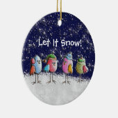Laat het sneeuwen! keramisch ornament (Rechts)