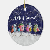 Laat het sneeuwen! keramisch ornament (Links)