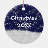 Laat het sneeuwen! keramisch ornament (Achterkant)