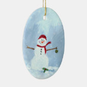 Laat het sneeuwen keramisch ornament (Rechts)