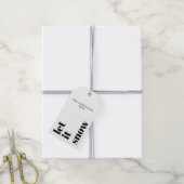 Laat het sneeuwen | Kerst Modern Minimalist Cadeaulabel (Met Touw)