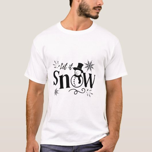 Laat het Sneeuwen Kerst T-shirt (Voorkant)