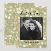 Laat het sneeuwen Kerstkaart in Goud (Voorkant / Achterkant)