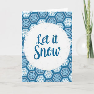 Laat het Sneeuwen Kerstkaart Kaart