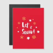 "Laat het sneeuwen!" Kerstkalligrafie (Voorkant / Achterkant)