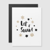 "Laat het sneeuwen!" Kerstkalligrafie (Voorkant / Achterkant)