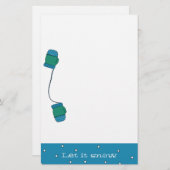 Laat het sneeuwen Kerstmis briefpapier (Voorkant / Achterkant)