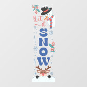 Laat het sneeuwen Kerstmis Sneeuwman rendieren Raamsticker (Vel)