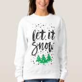 Laat het Sneeuwen Kerstsweater voor Vrouwen Trui (Voorkant)