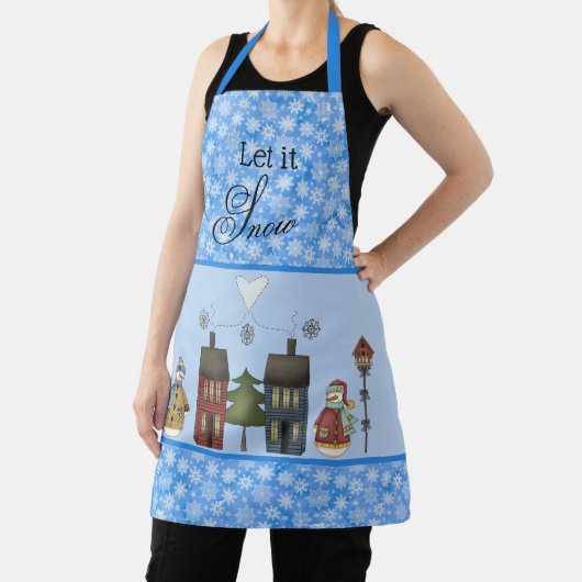 Laat het sneeuwen, klap het Schort van Snowmen op (Insitu)