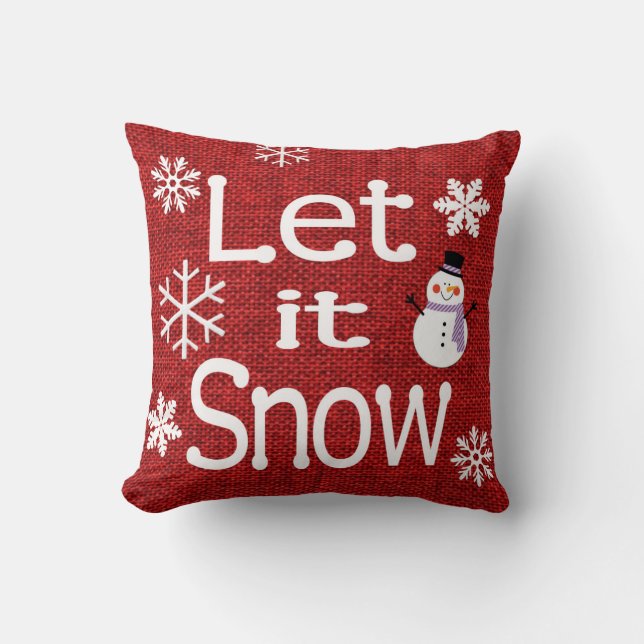 Laat het Sneeuwen Kussen (Voorkant)
