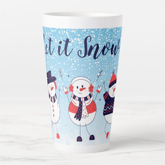 Laat het sneeuwen latte mok (Voorkant)
