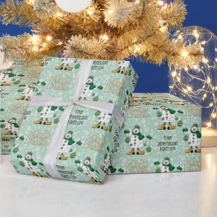 Laat het sneeuwen, Little Green Snowman Cadeaupapier