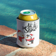 Laat het sneeuwen met een sneeuwpop & pinguïn op e