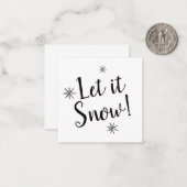 Laat het sneeuwen notitiekaartje (Voorkant / Achterkant in situ)