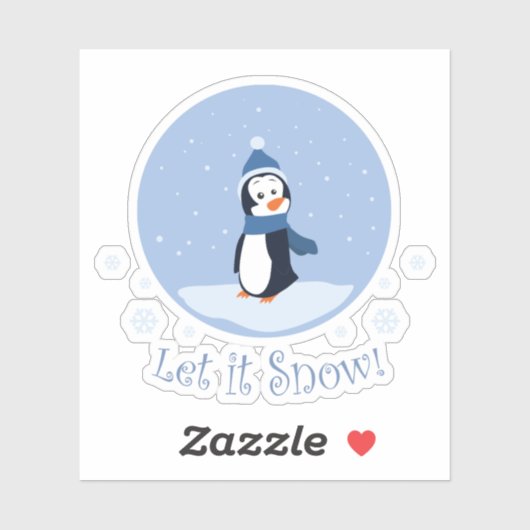 Laat het sneeuwen! (Pinguïn) Sticker (Vel)