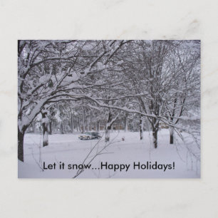 Laat het sneeuwen...Prettige feestdagen briefkaart